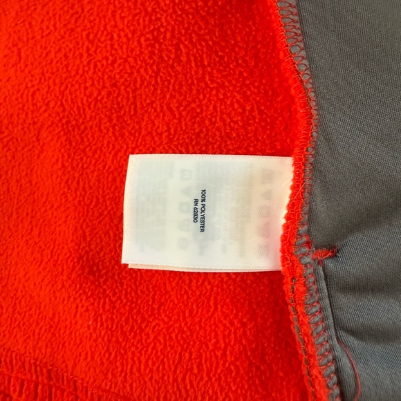 Lands’ End Women’s Fleece Jacket Small Orange & Blue Full-Zip Cozy Layer - Picture 5 of 10